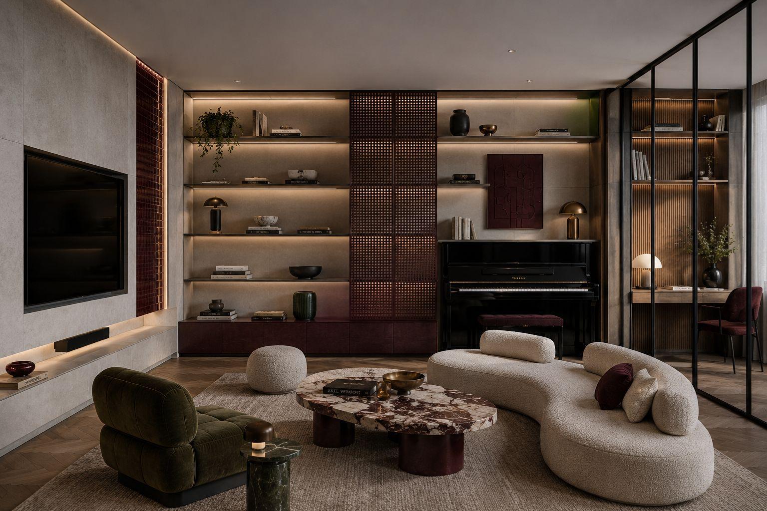 Contemporary residential living room